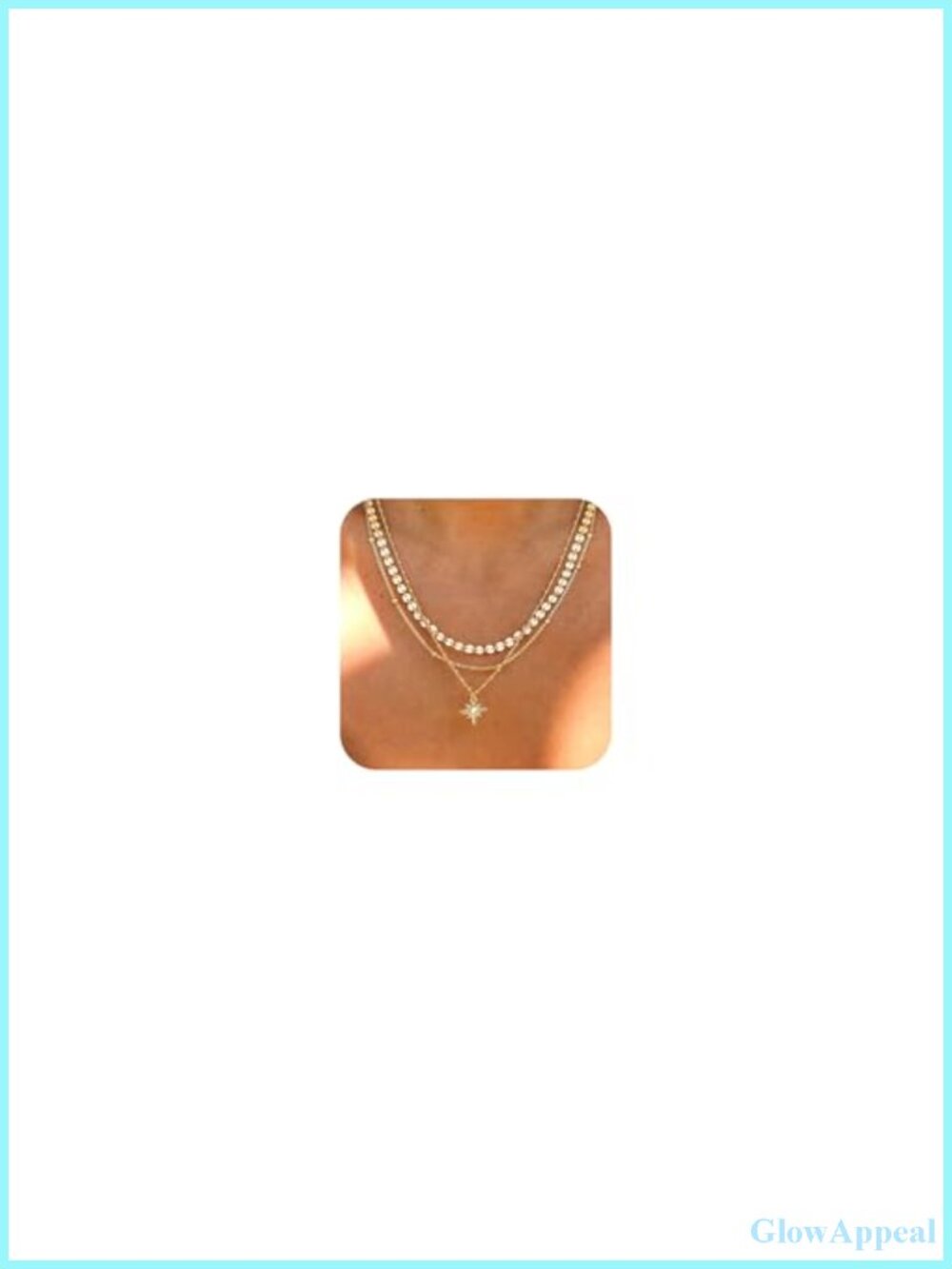 18K Gold Plated Layered Necklace Set Adjustable Choker Stack